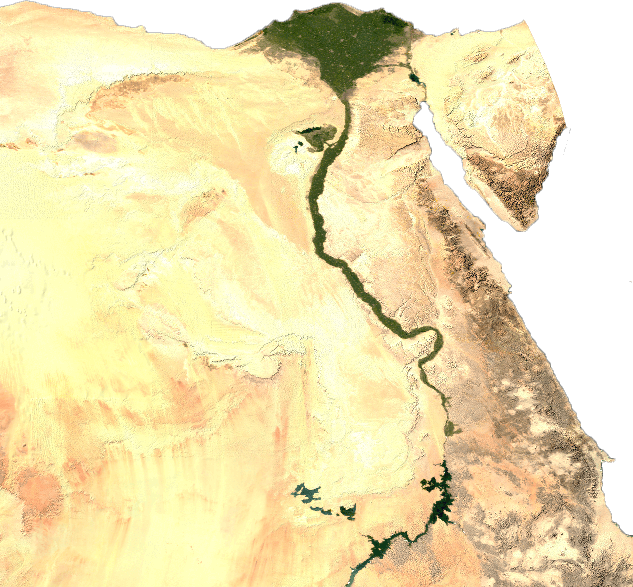Egypt satellite map