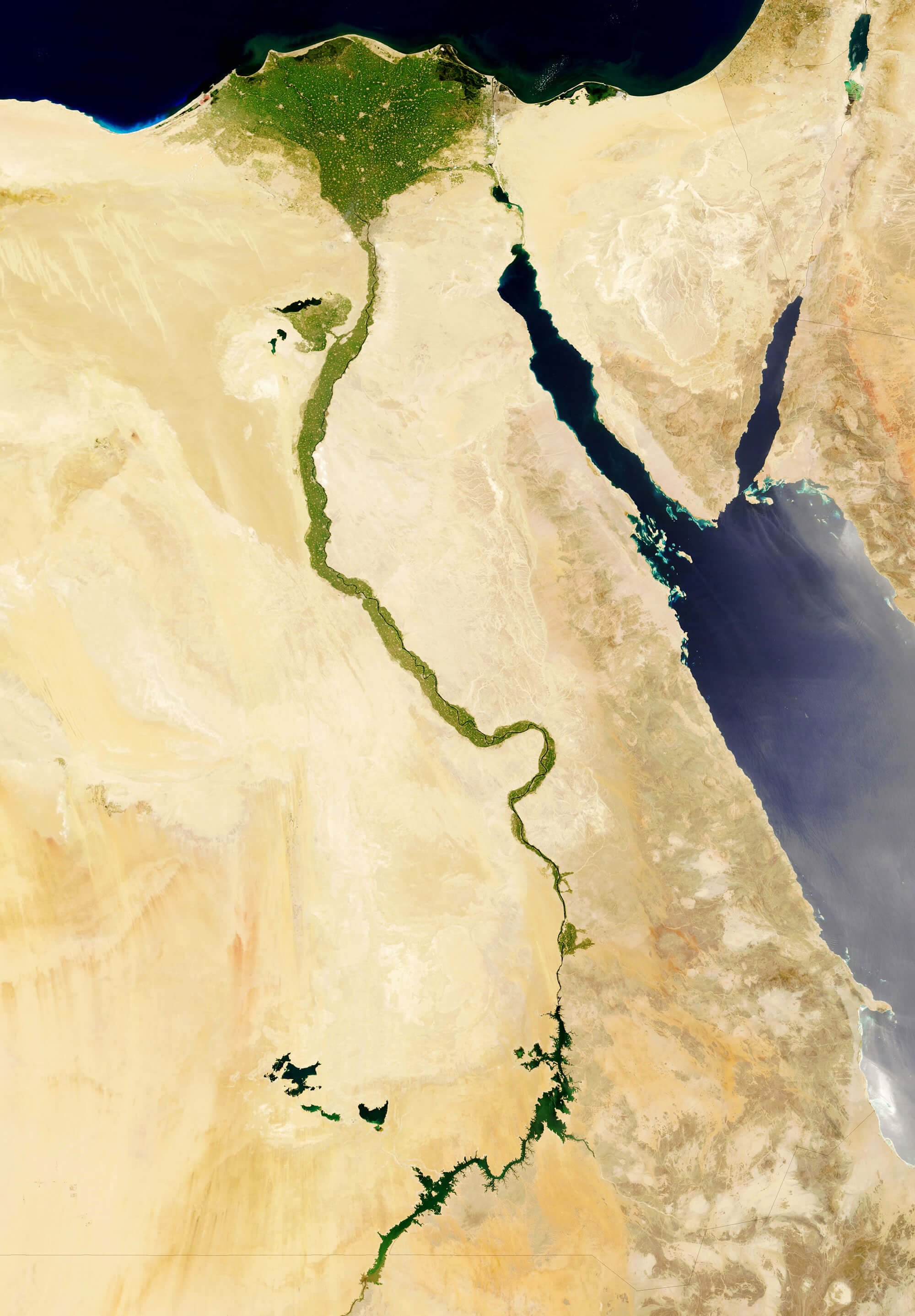 Nile country national map of Egypt