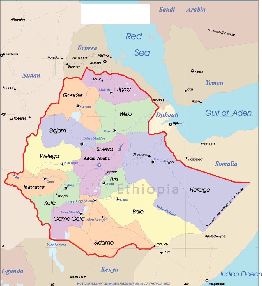 Ethiopia map