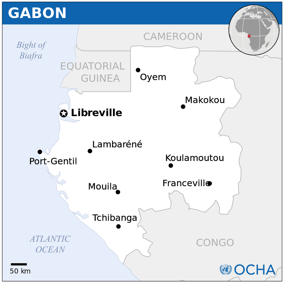 Gabon Location Map