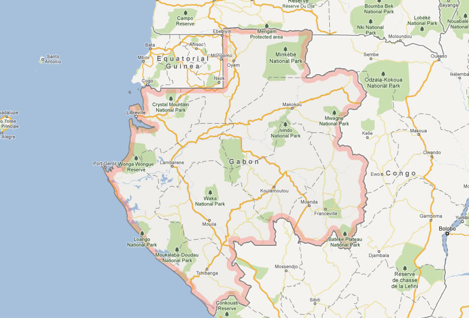 Map Gabon
