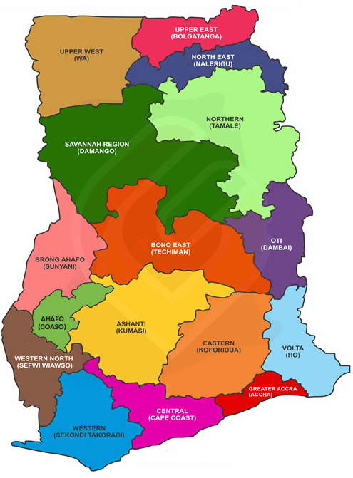 Ghana cities map