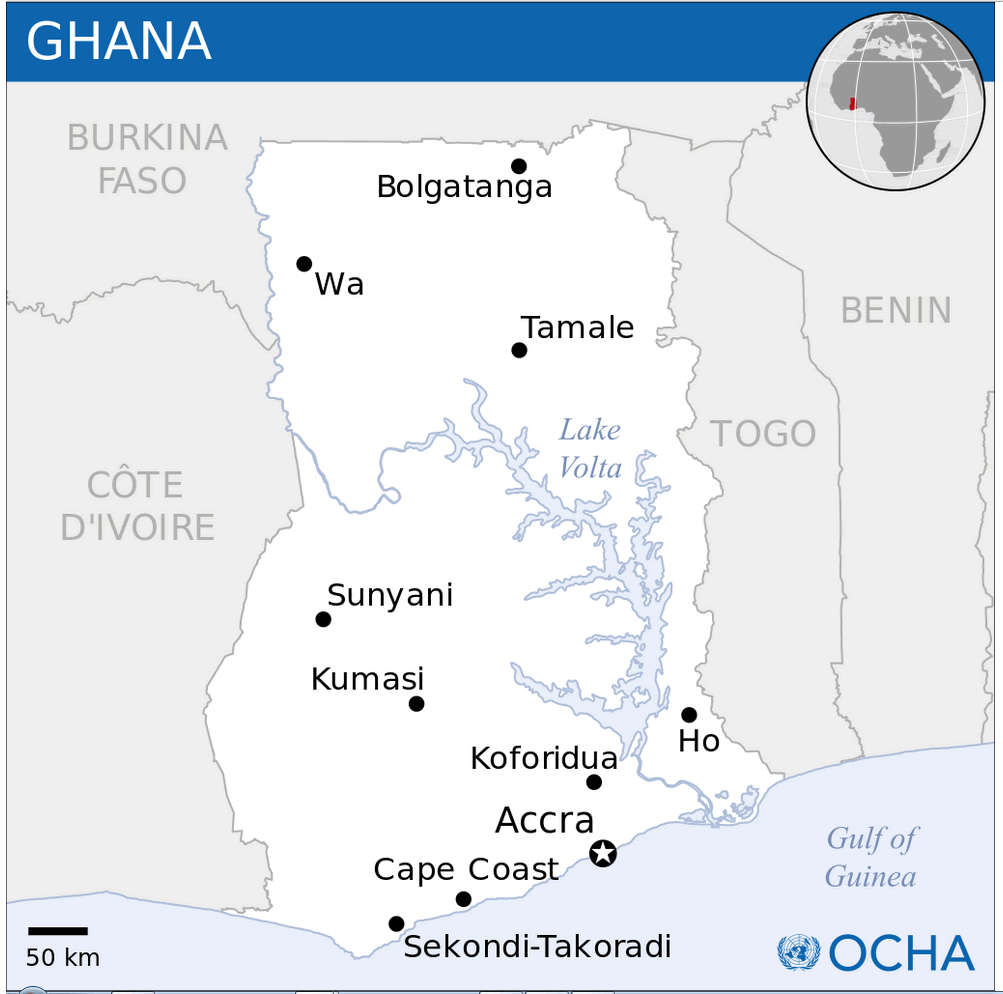 Ghana Location Map