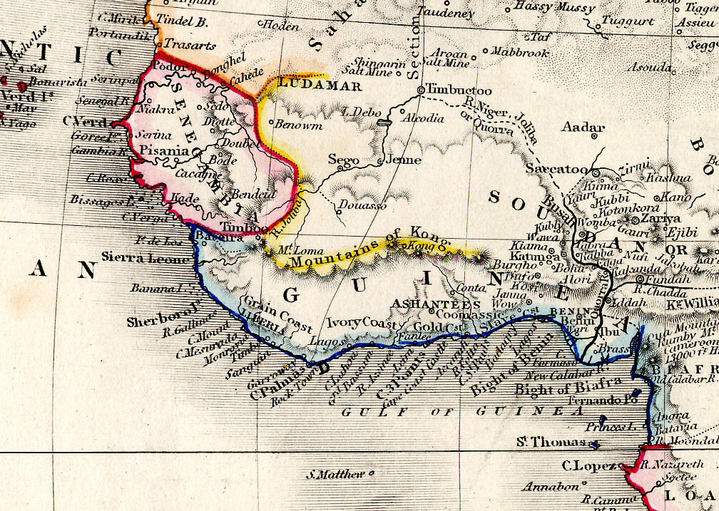 Ghana Map The Akan Kingdom of Ashant in 1850