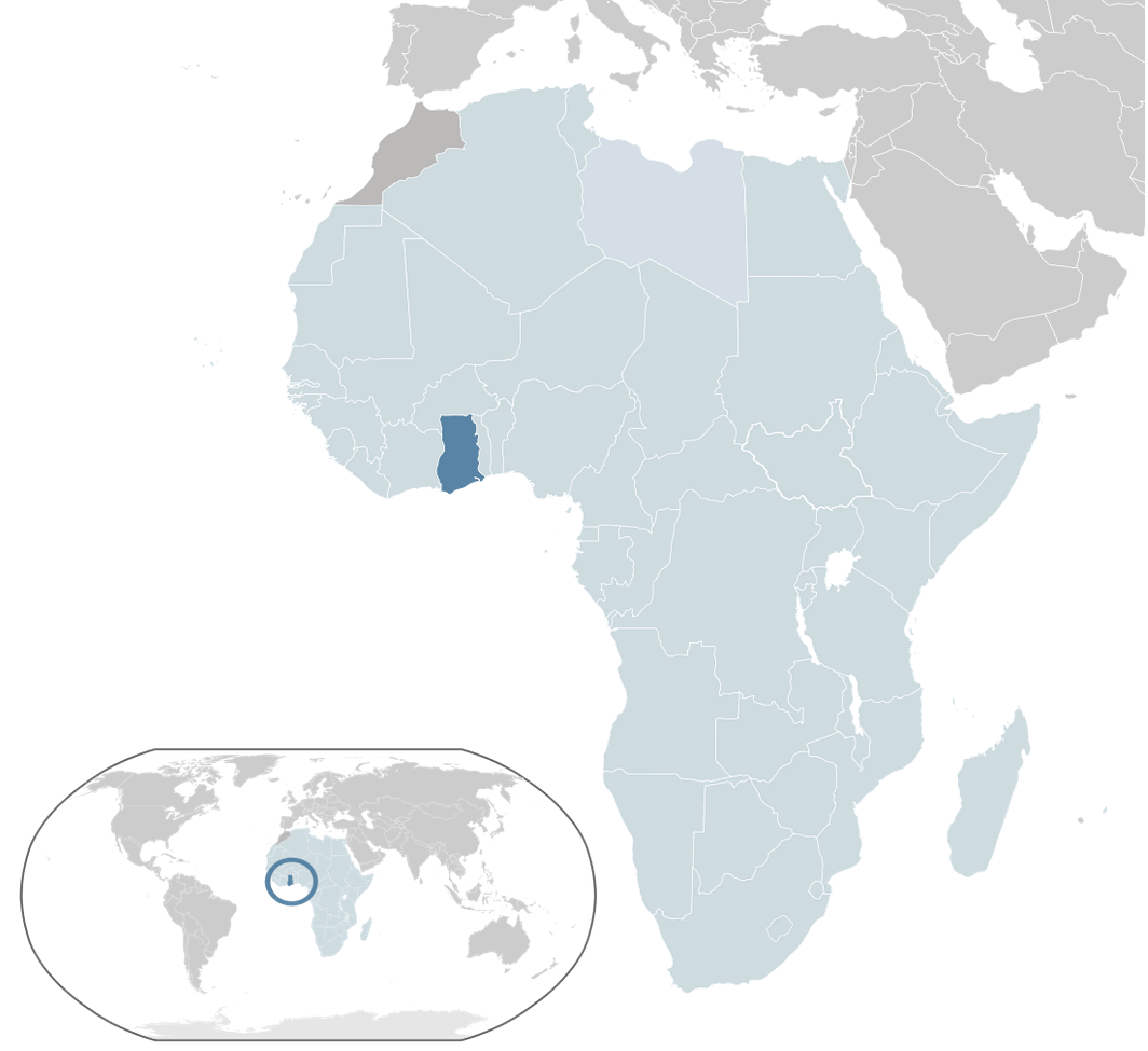 where is ghana on the world map