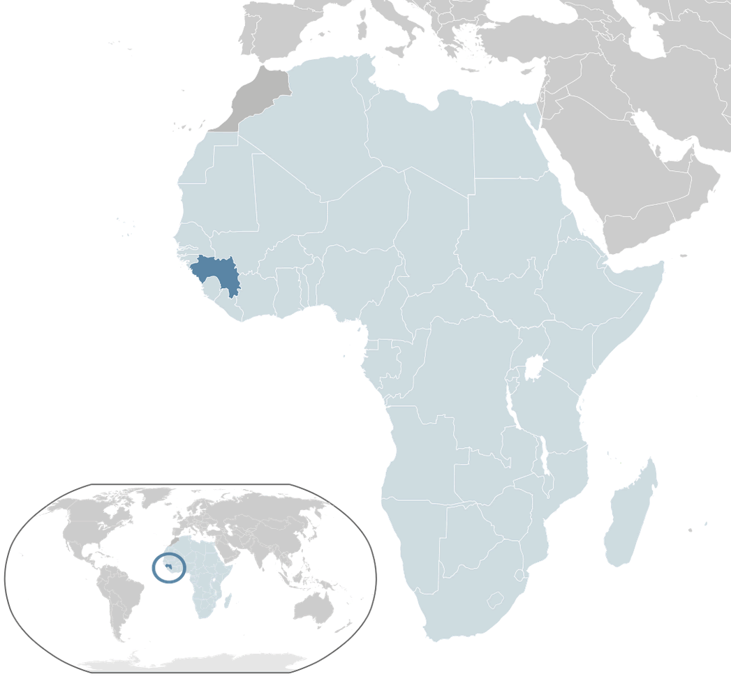 where is guinea on the world map