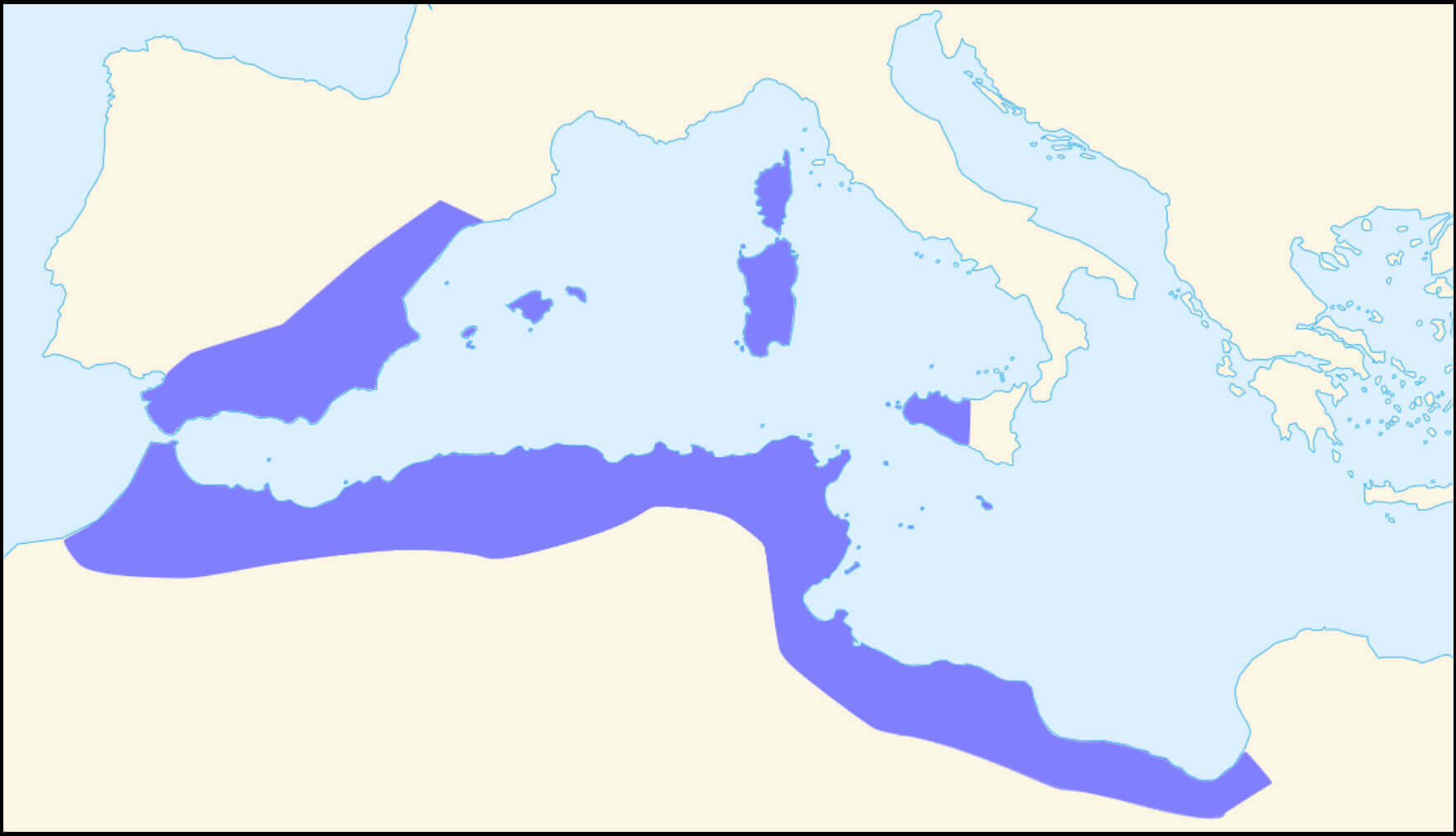 Ancient Carthage in 323 BC North Africa map