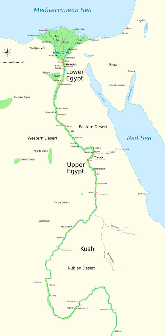 Map of ancient Egypt and Africa