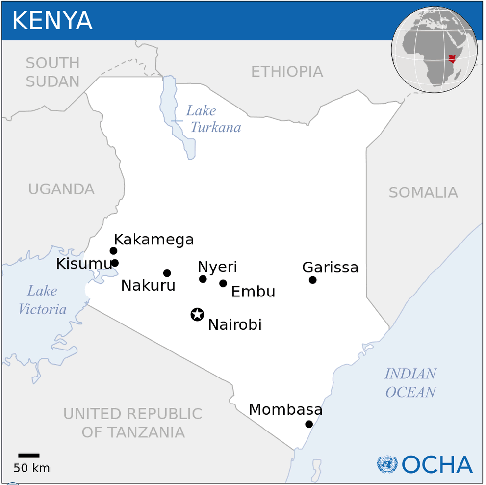 Kenya Location Map