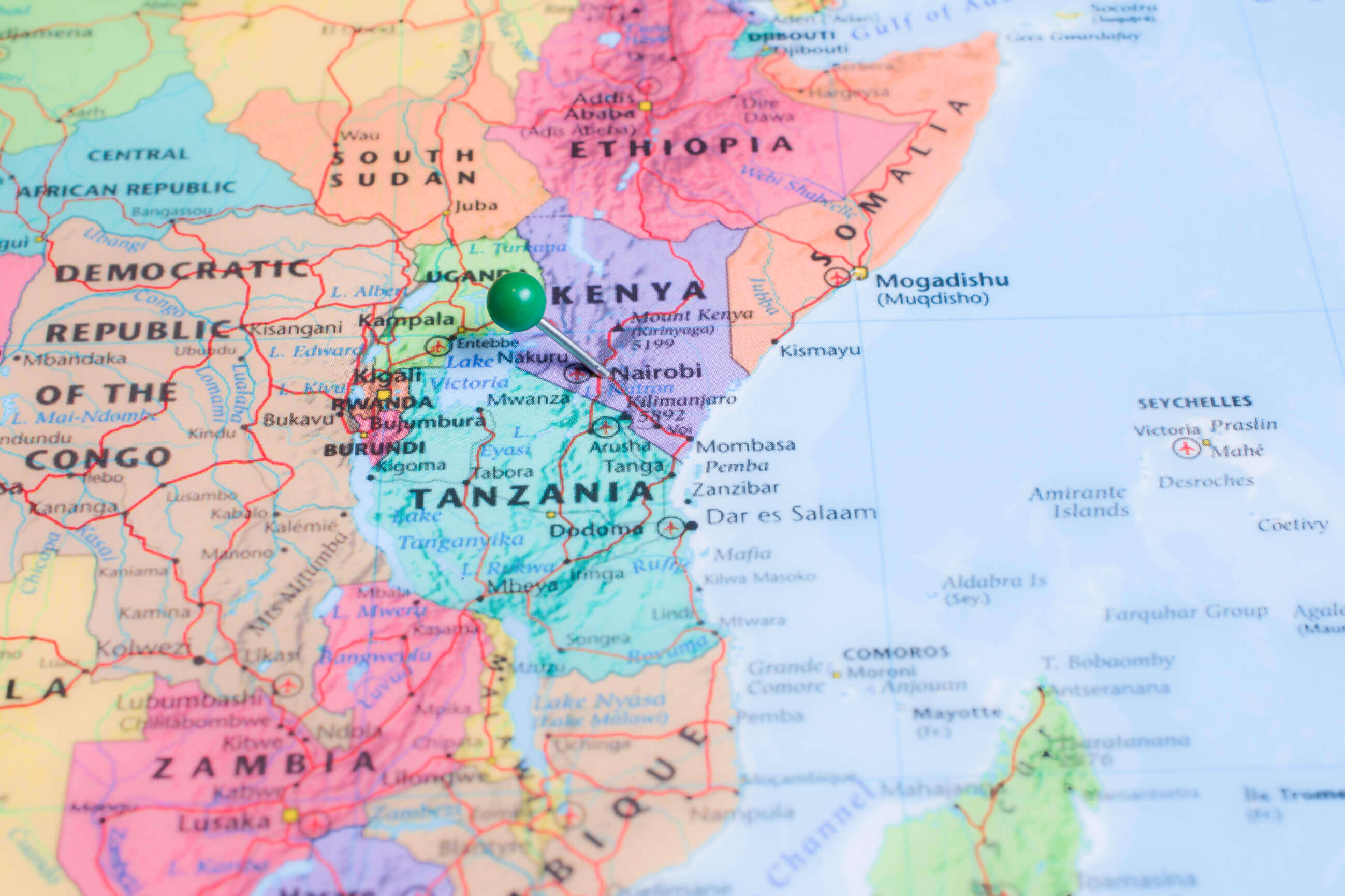 Kenya neighbour countries map