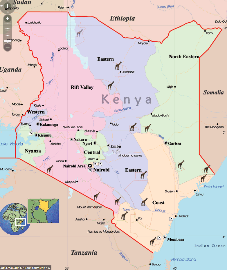 Kenya Political Map