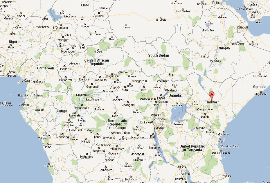 Map of Kenya Africa