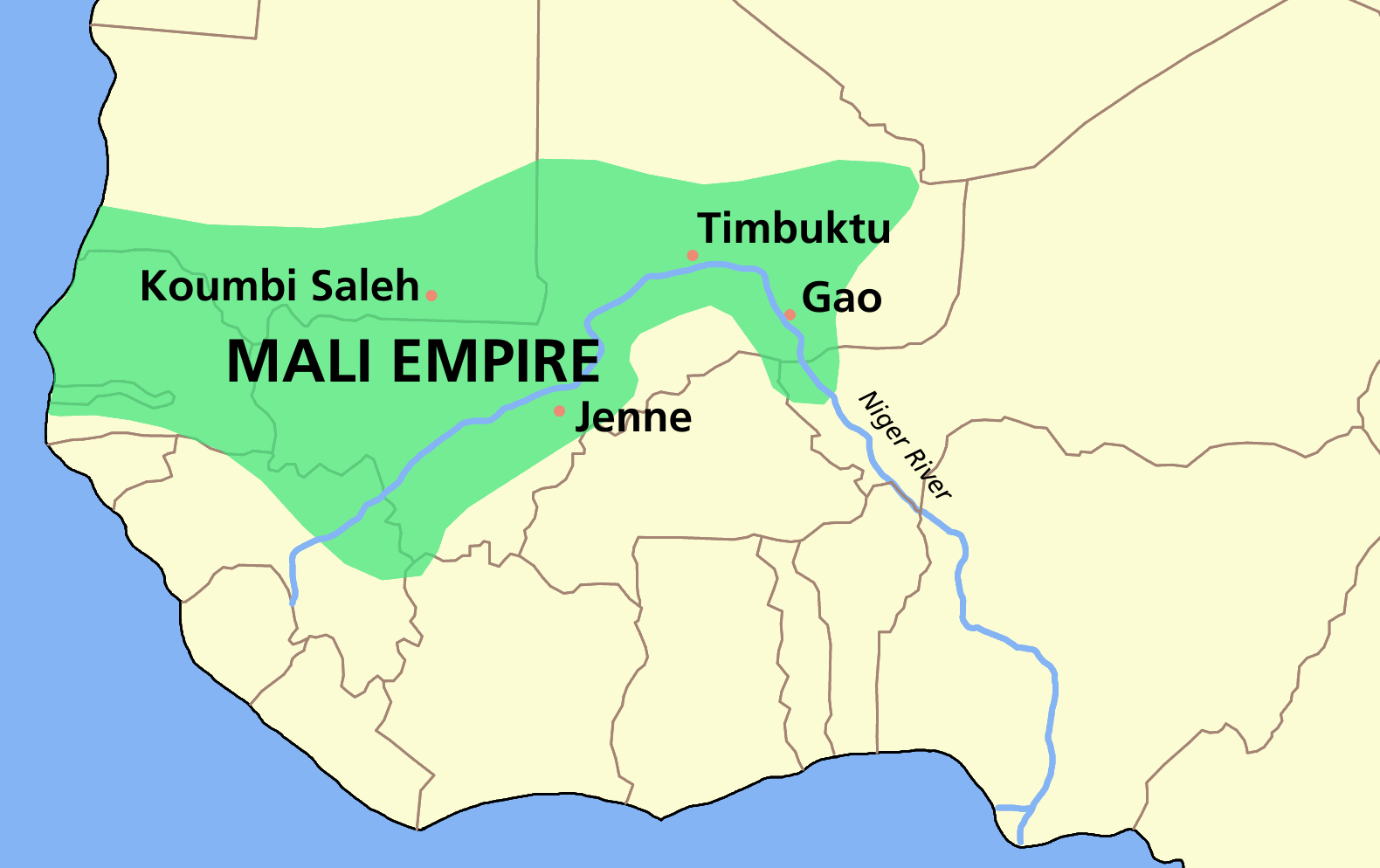 Mali empire map