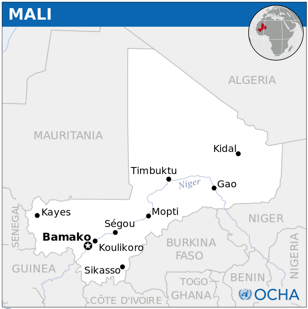 Mali Location Map