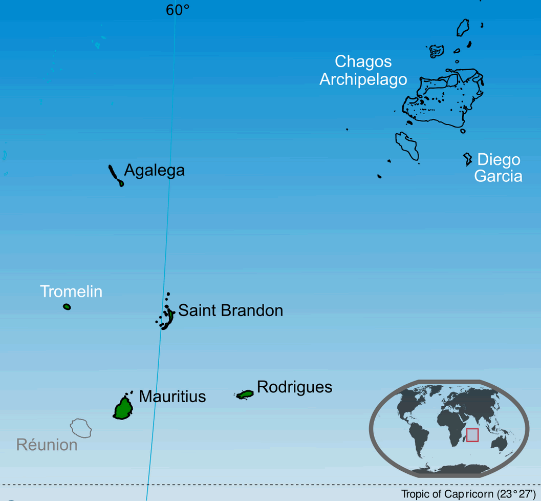 Mauritius Location Map