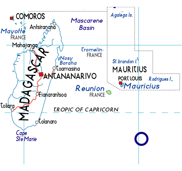 Mauritius Map Madagaskar