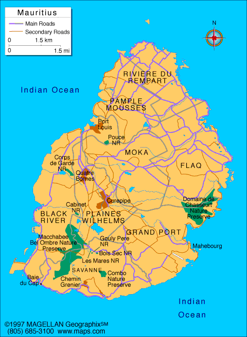 Mauritius Map