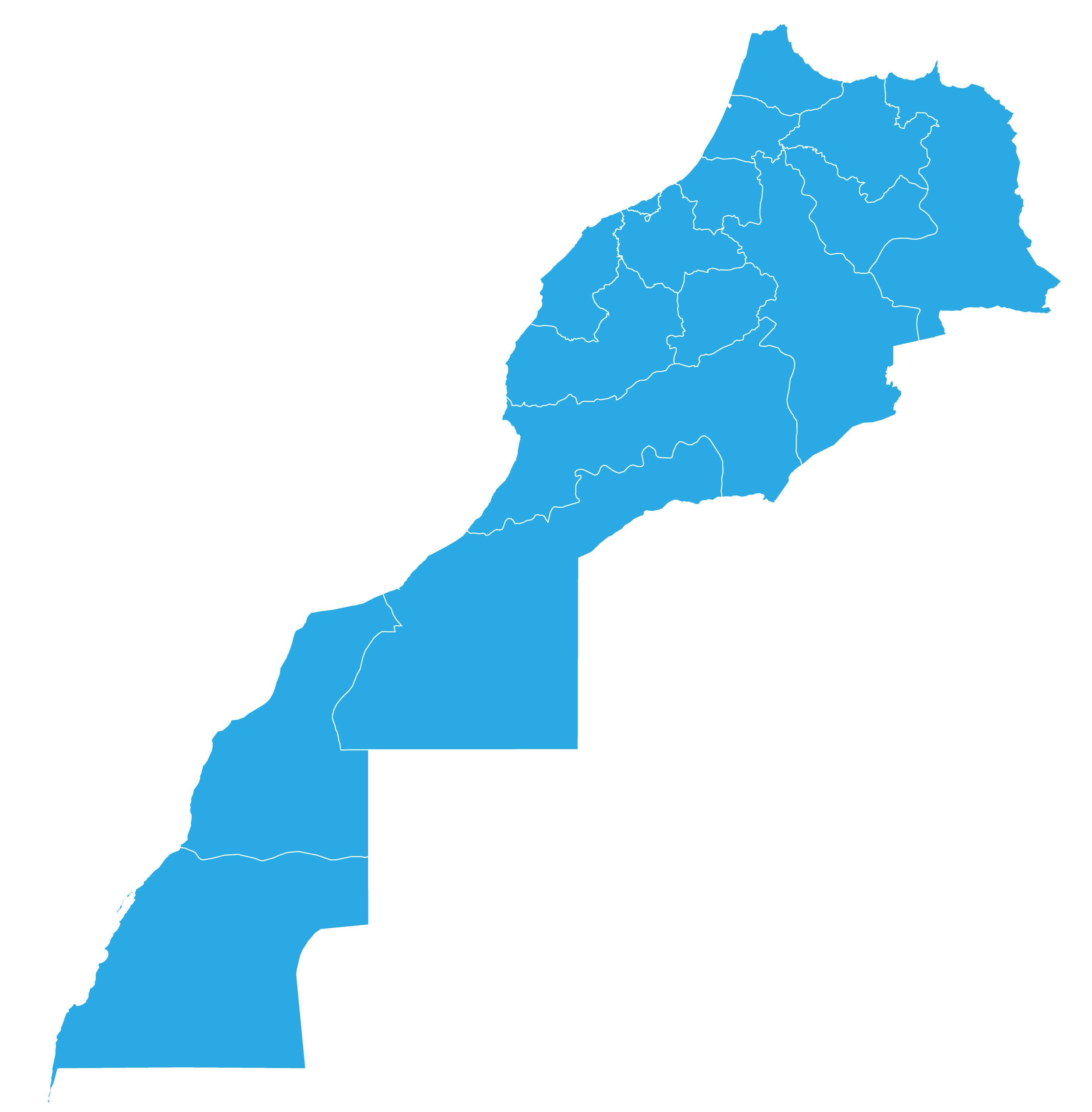 Morocco blank map