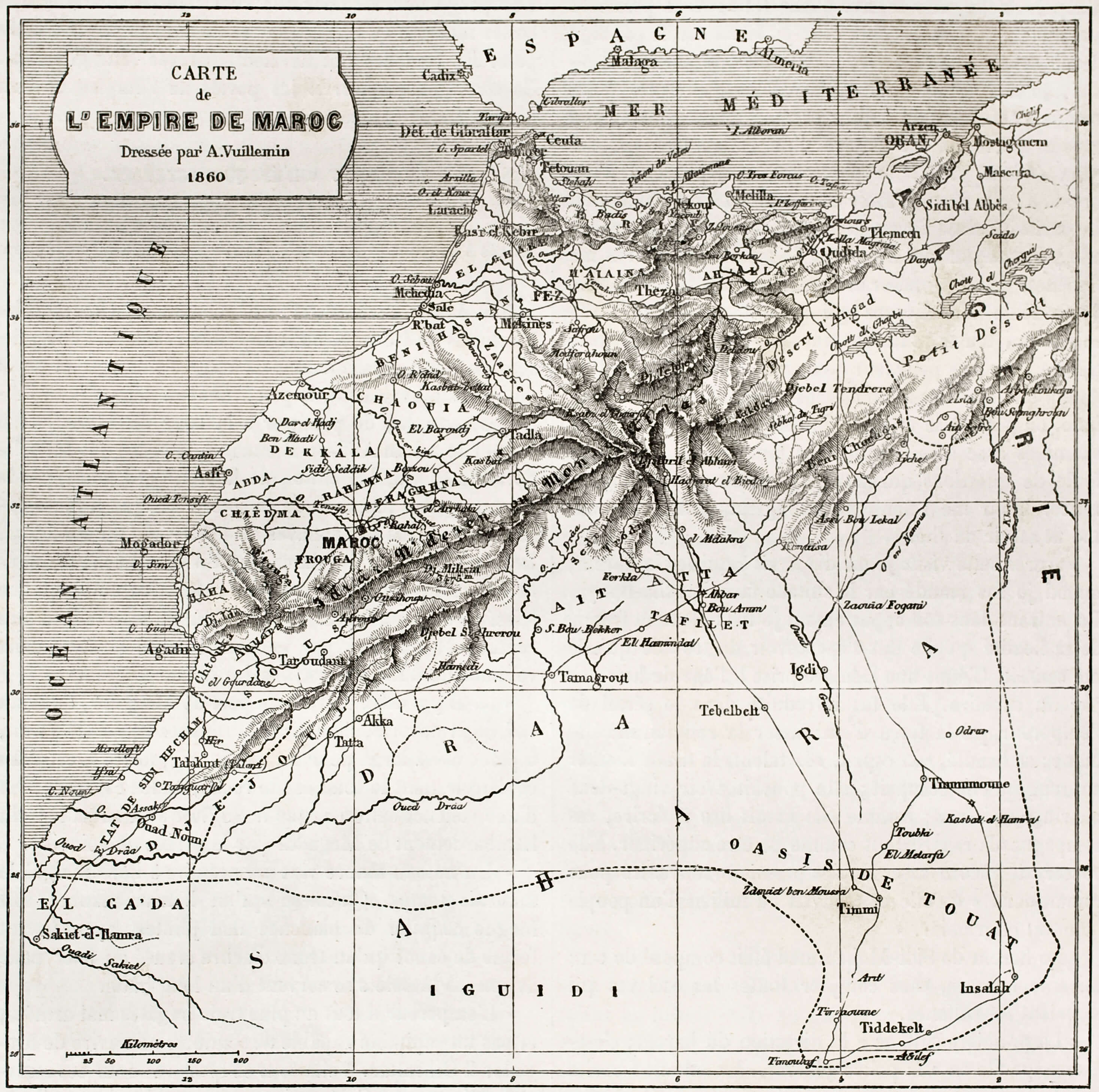 Morocco empire map 1860
