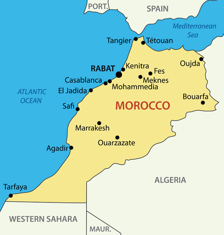 Morocco map