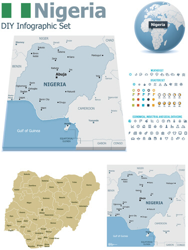 Nigeria infograhic map