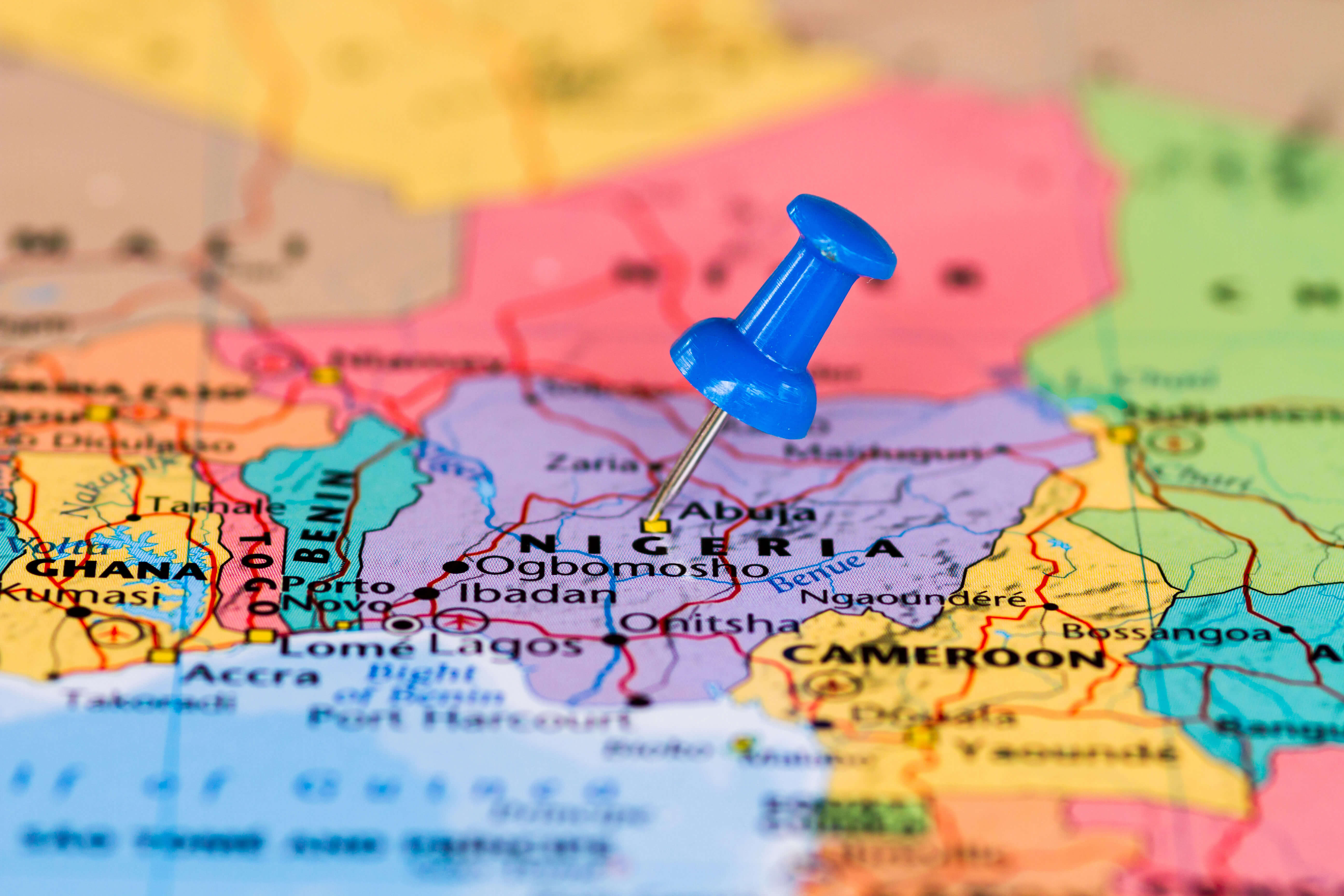 Nigeria neighbour countries map