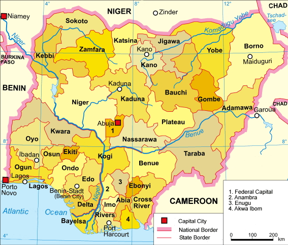 Nigeria Political Map
