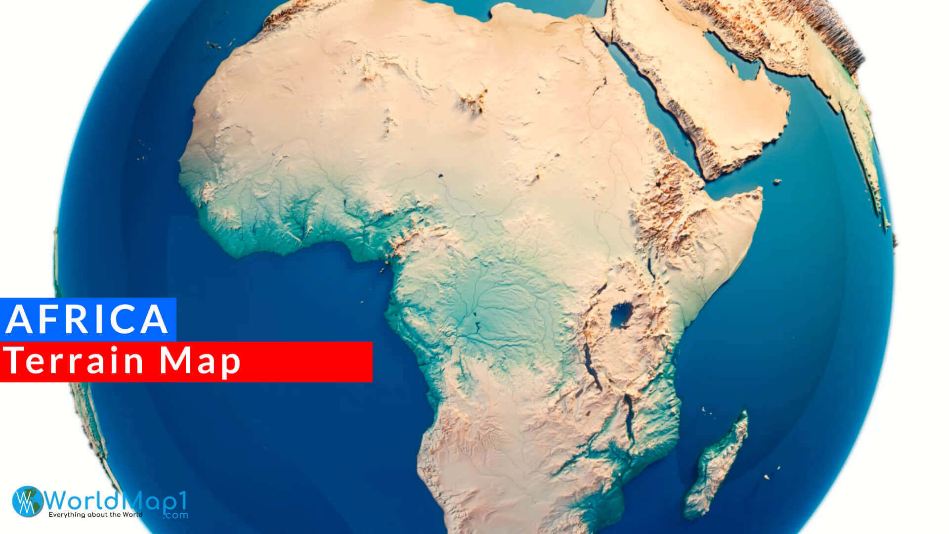 Africa terrain map
