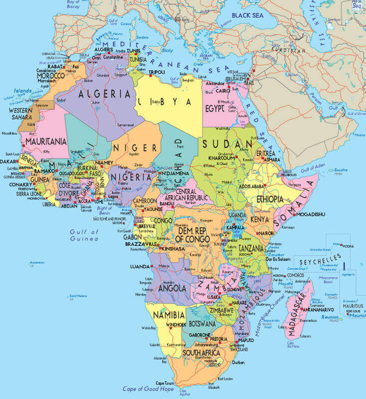 Africa political maps