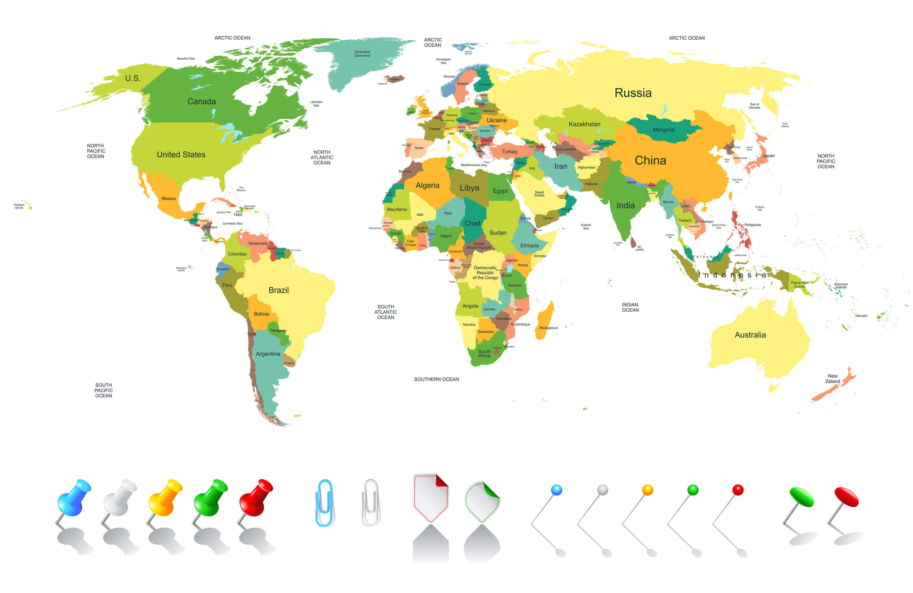 Africa political World infographic map