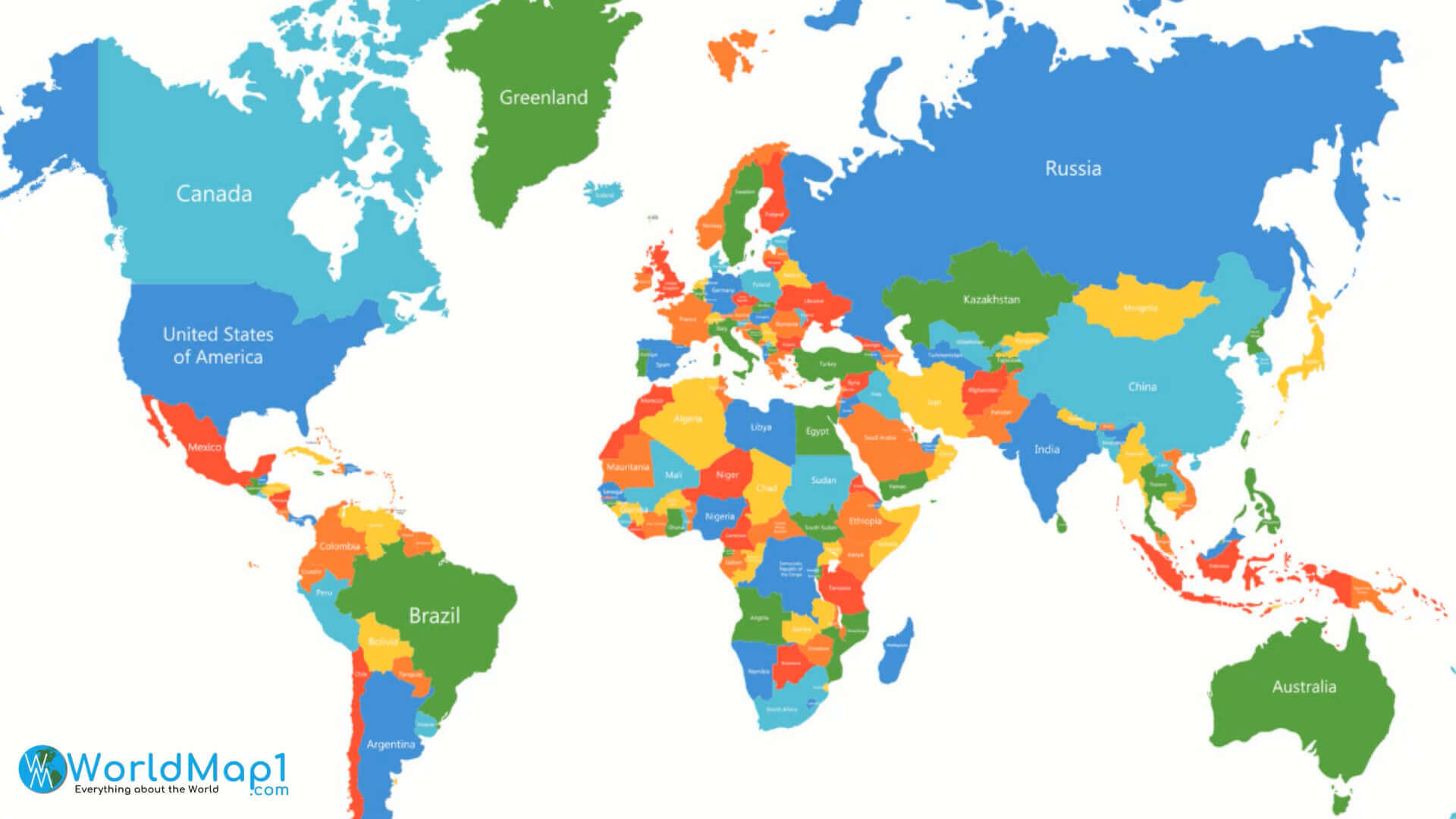 World map with Africa