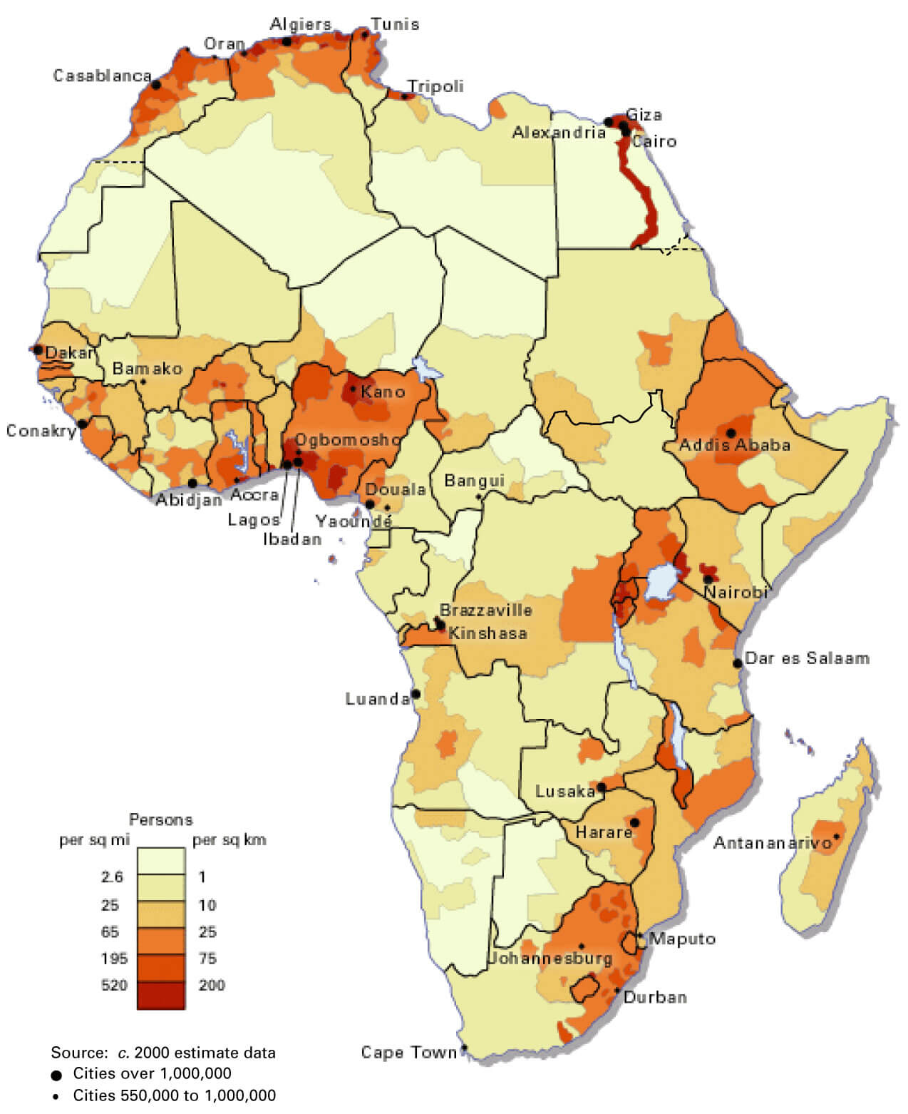 Africa population diversity migration map