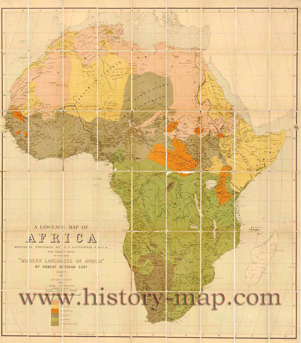 Africa language map