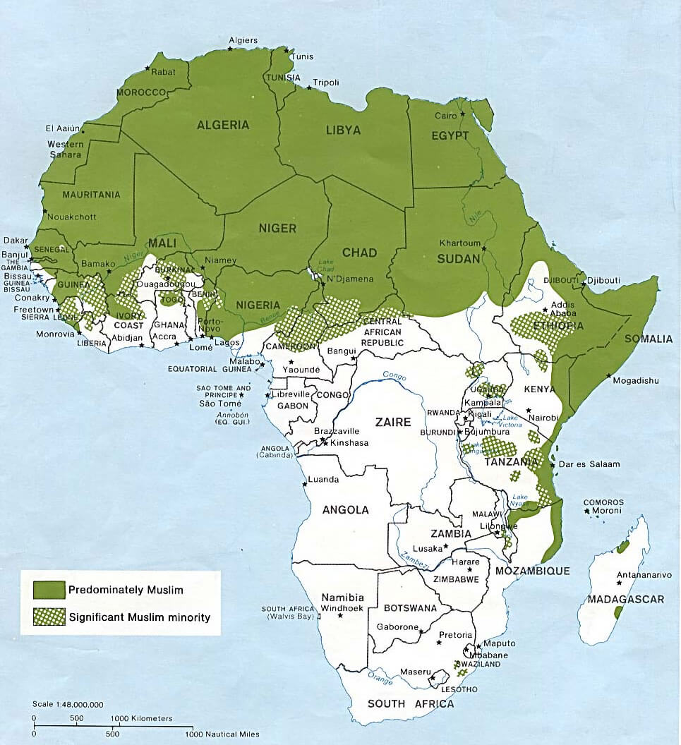 Islam map in Africa