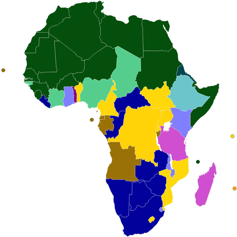 Religion map in Africa