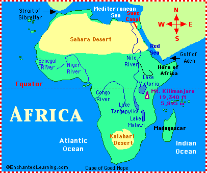Africa river map
