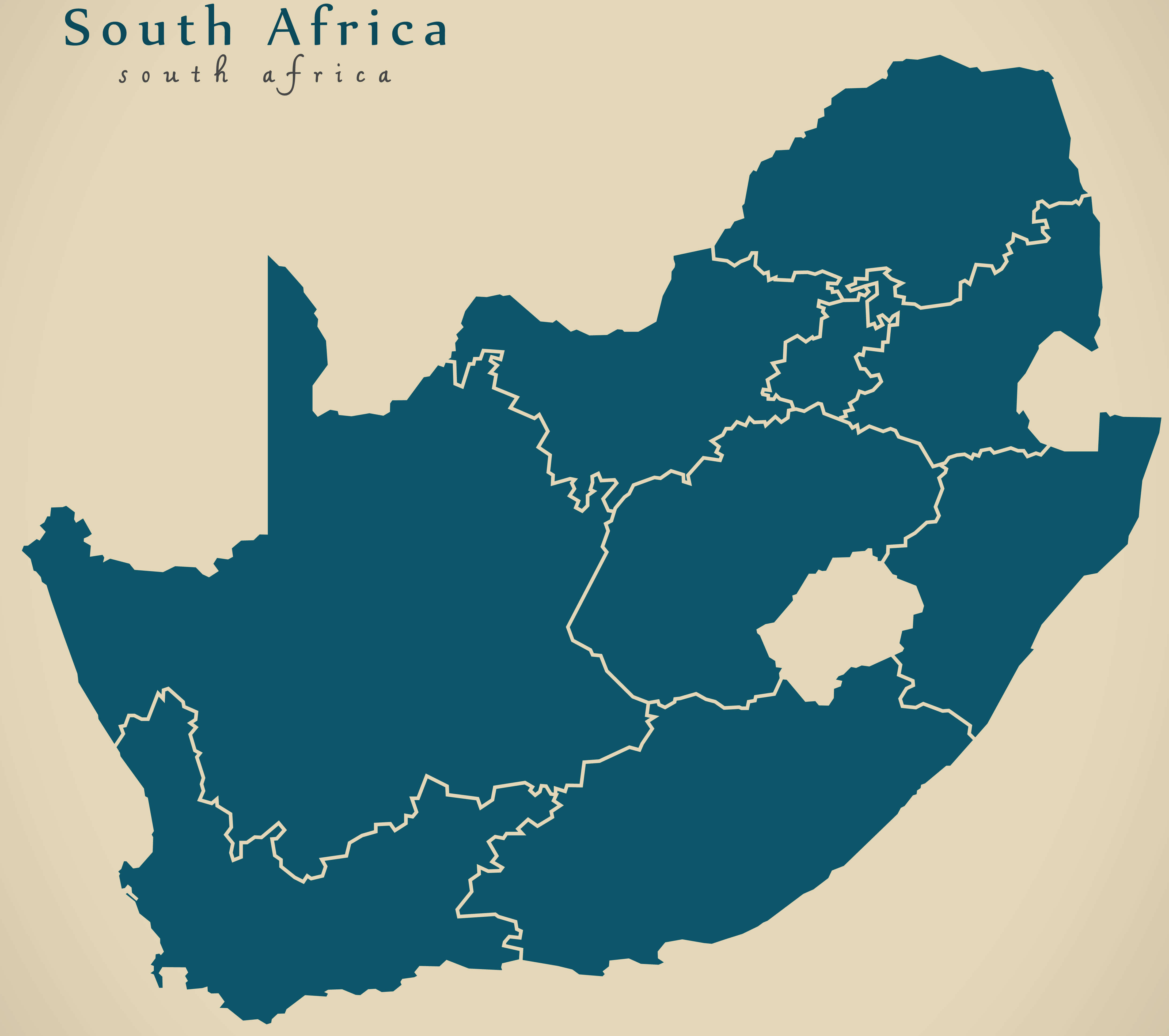 South Africa blank map