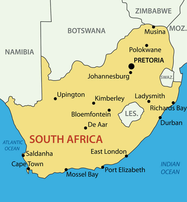 South Africa country map