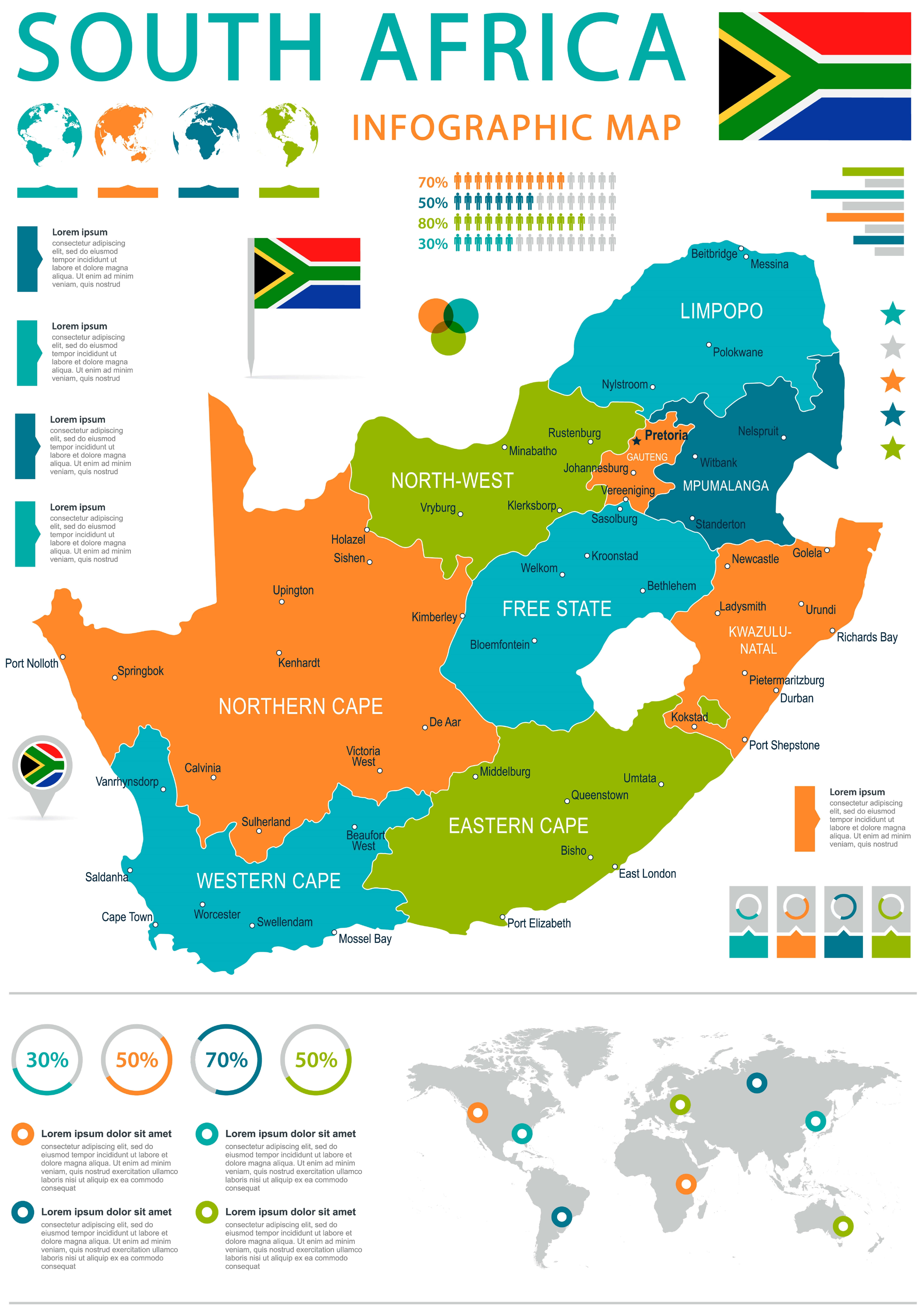 South Africa info map