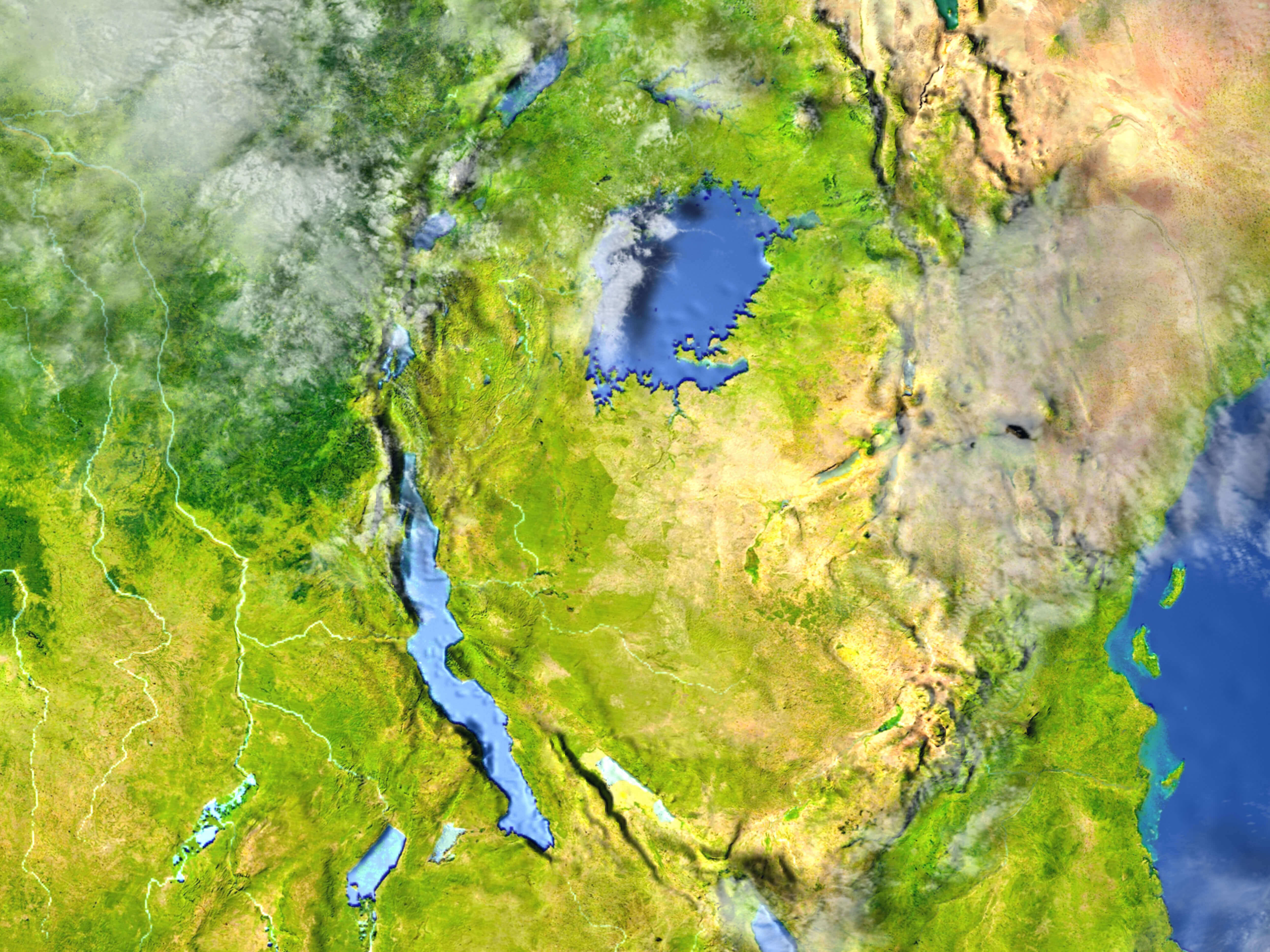 Satellite Map of Tanzania