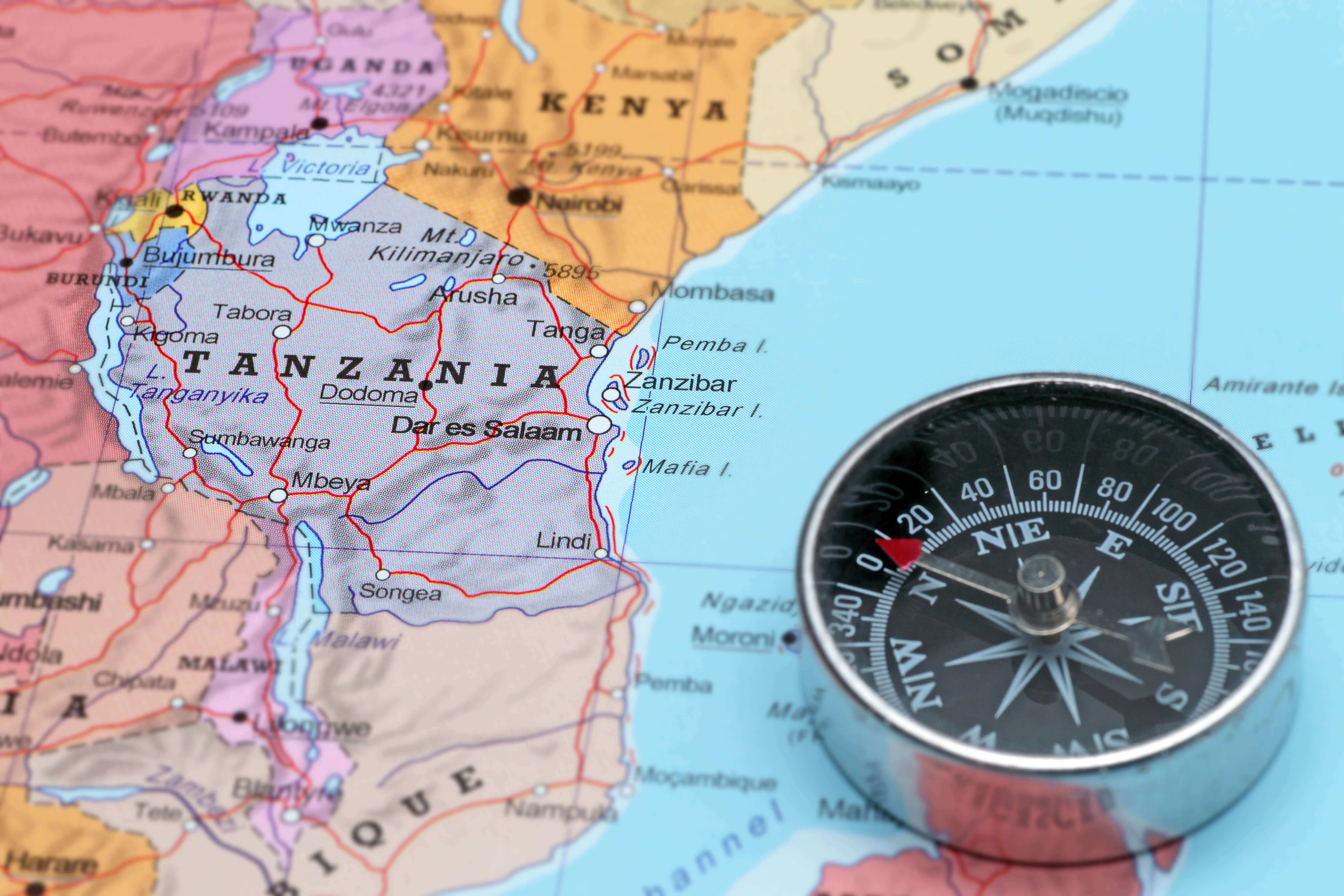 Tanzania time map