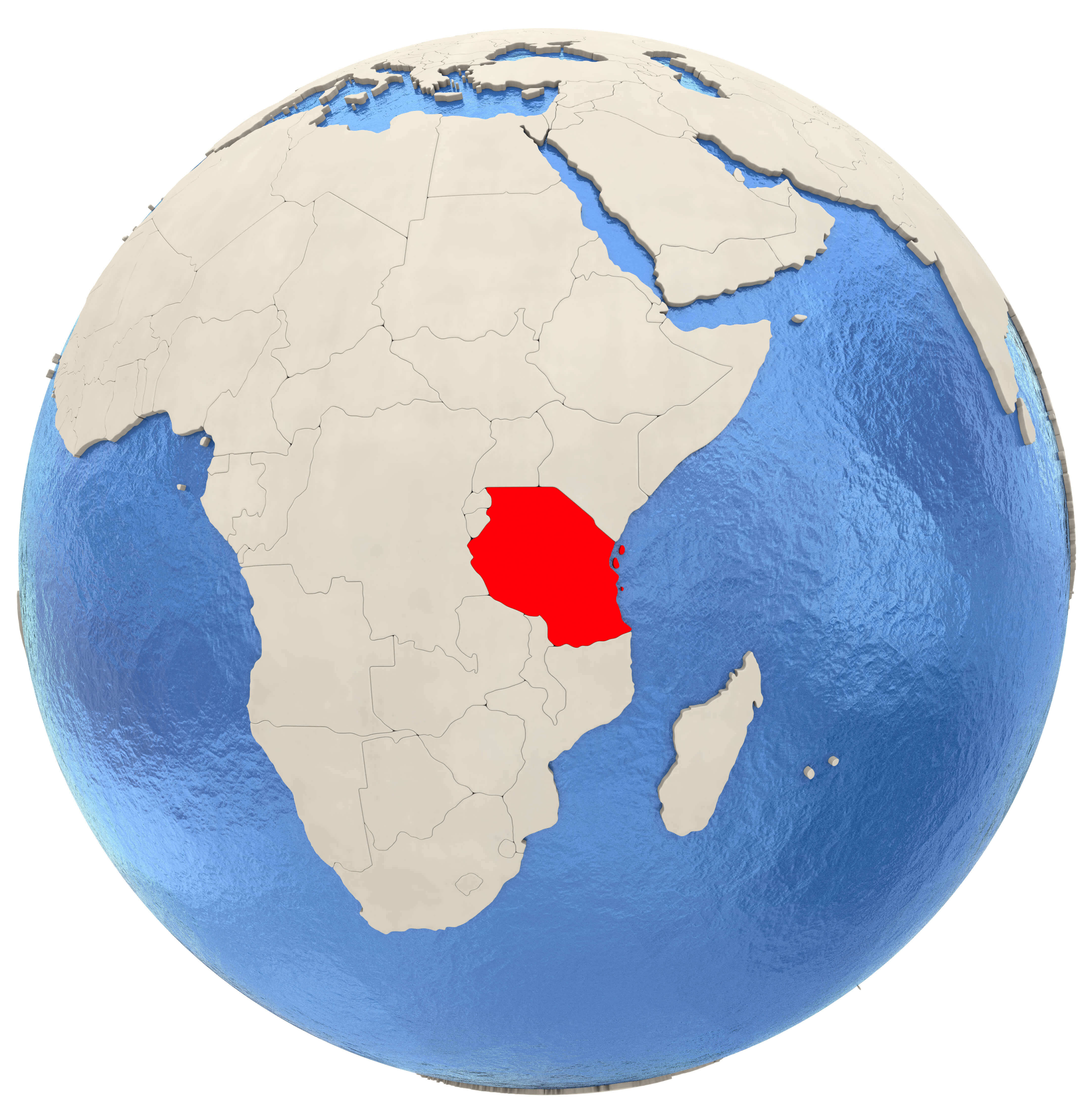 Where is located Tanzania in Africa