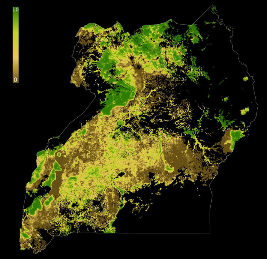Uganda forest map