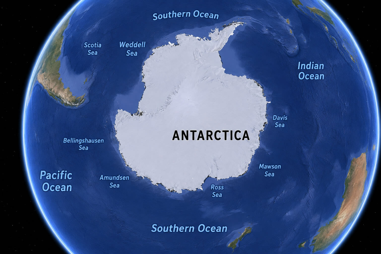 Antarctica Earth map