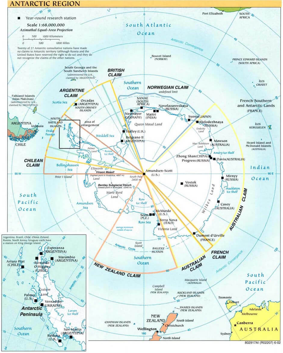 Antarctica map 2002