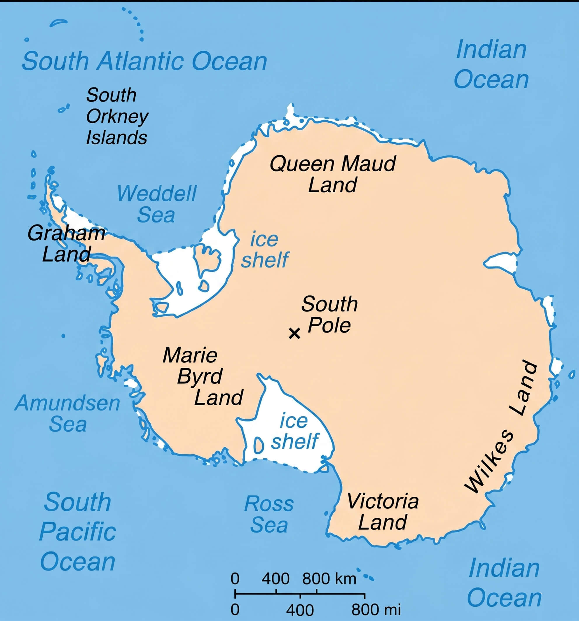 Antarctica map cities