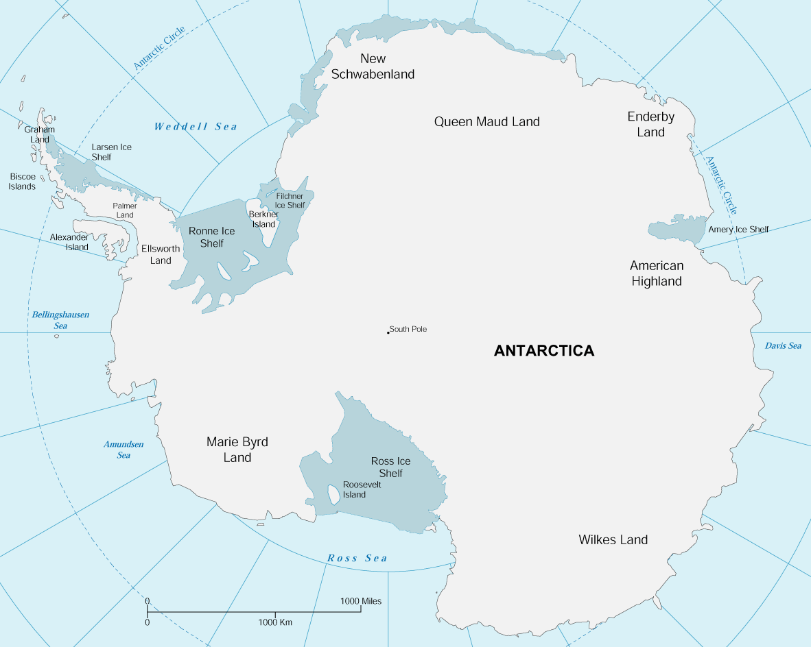 Antarctica region map
