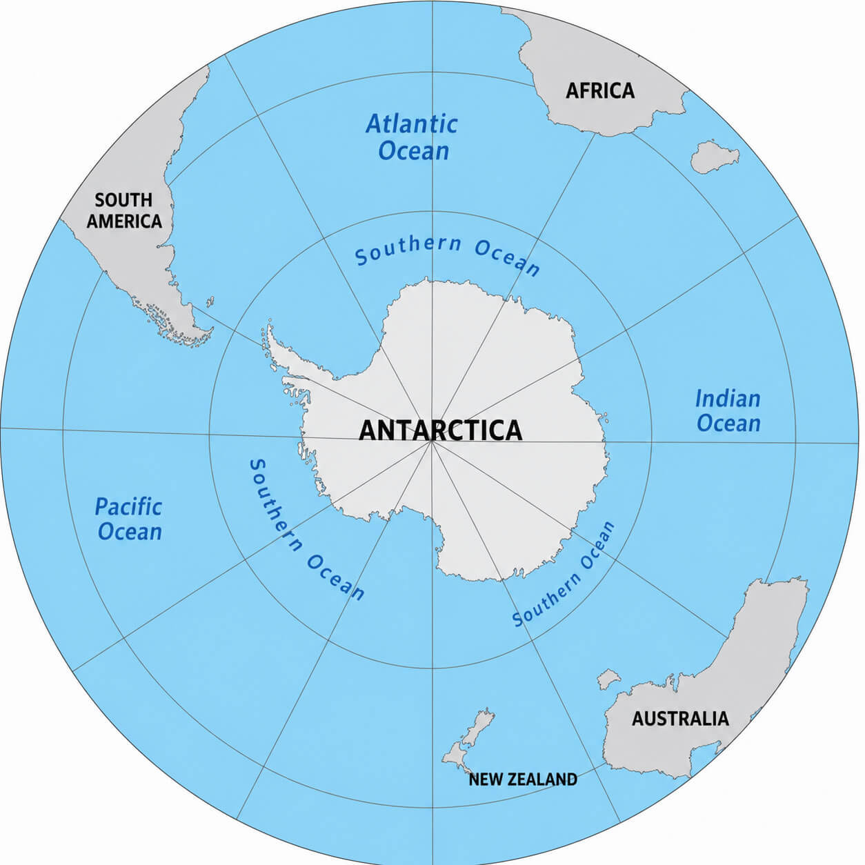 Where is Antarctica in the World