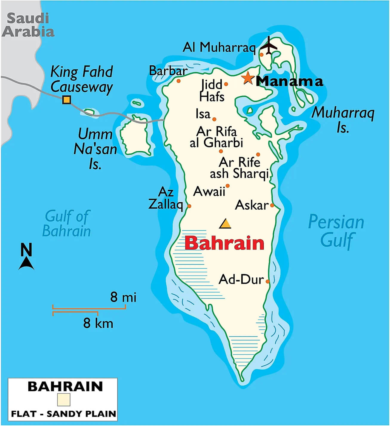 Bahrain cities map