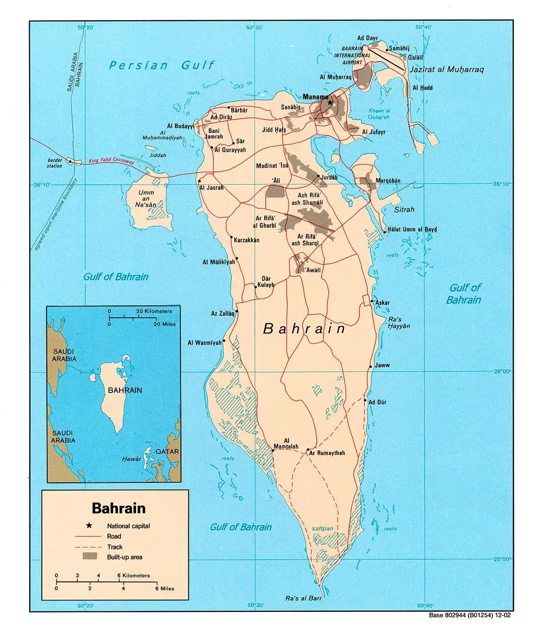Large Bahrain map
